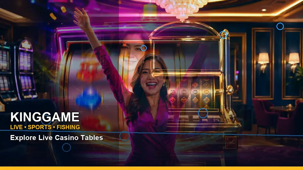 KINGGAME high-energy mobile casino app in a right close-up layout for Philippine players