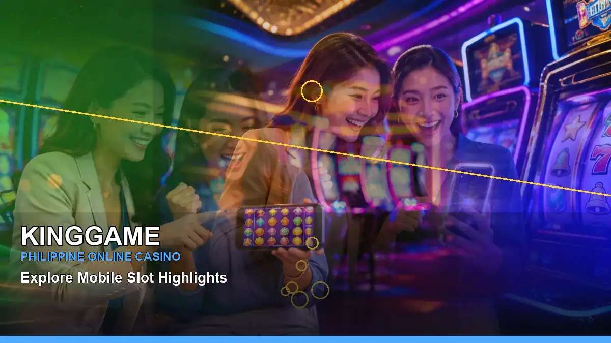 KINGGAME lucky reels online slot games featuring an adult Filipina casino host with a panoramic reel composition — view 2