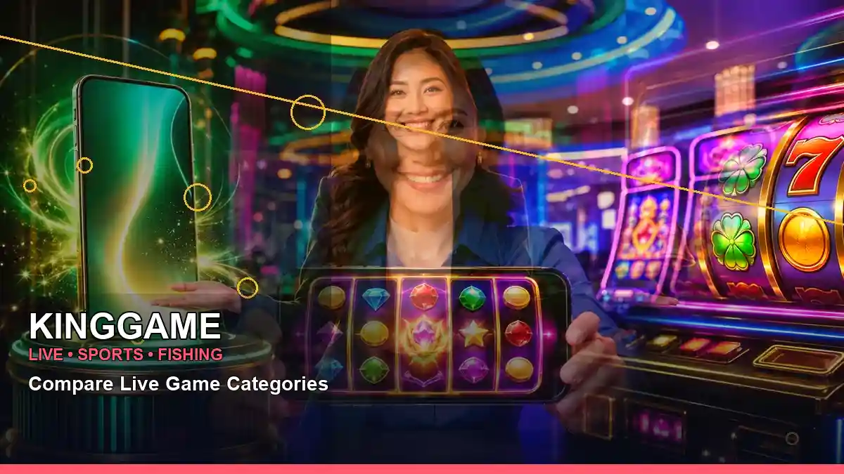 KINGGAME right close-up gold jackpot slot games highlighting mobile-friendly casino play